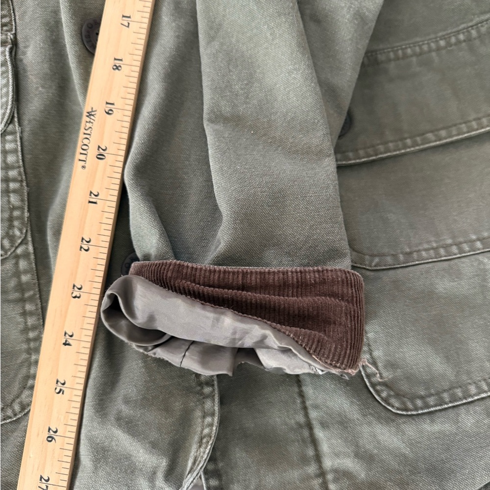 Orvis Men's Green Chore Jacket with Brown Corduroy Accents EUC 0053 - Picture 6 of 8